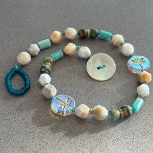 Gemstone wrap bracelet.